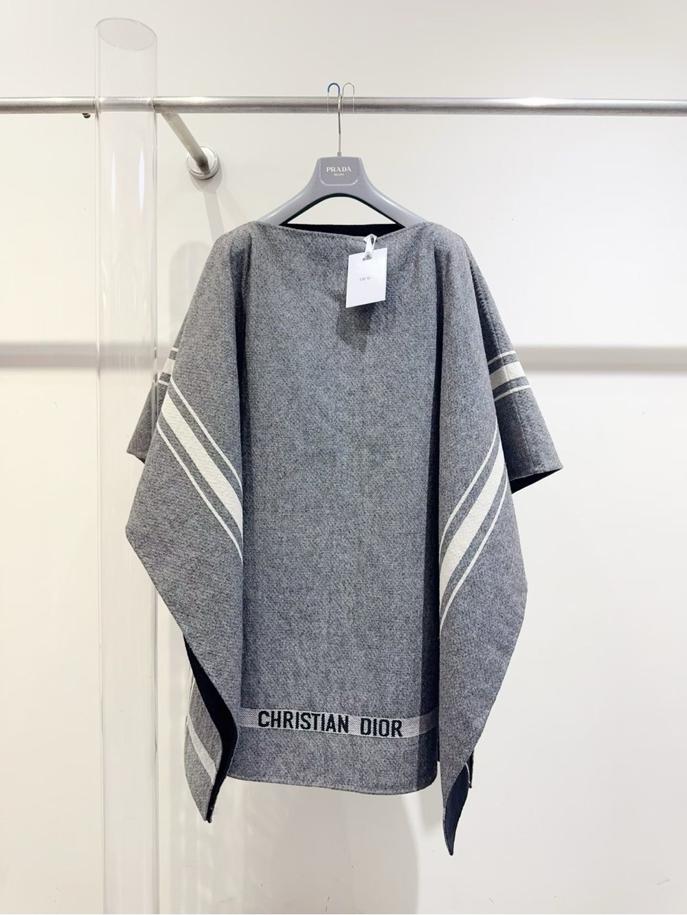 🚩steal Dior Black and White Logo Knit Sweater
